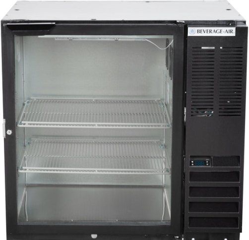 Beverage Air BB36HC-1-G-B Black Glass Door Back Bar Refrigerator - 36
