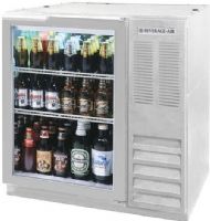 Beverage Air BB36HC-1-G-S Stainless Steel Glass Door Back Bar Refrigerator - 36", 8.8 cu. ft. Capacity, 5 Amps, 1/5 HP Horsepower, 1 Phase, 1 Number of Doors, 1 Number of Kegs, 2 Number of Shelves, Below Counter Top, Narrow Nominal Depth, Side Mounted Compressor Location, Swing Door Style, Glass Door, LED Lighting Features, 24.25" W x 20" D x 29.50" H Interior Dimensions  (BB36HC-1-G-S BB36HC 1 G B BB36HC1GS) 
