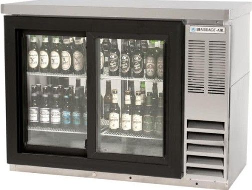 Beverage Air BB48HC-1-FG-PT-S-27 Refrigerated Pass-Thru Back Bar Open Food Rated Refrigerator - 2