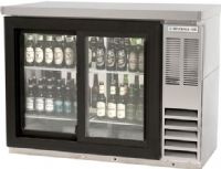 Beverage Air BB48HC-1-F-GS-S-27 Stainless Steel Refrigerated Food Rated Back Bar Storage Cabinet, 48"W - - with 2" Thick Top, Two section, 48" W, 36" H, 12.4 cu. ft., Door locks standard, Snap-in door gasket, 4 epoxy coated steel shelves, 2 1/2 barrel kegs, 2 locking sliding glass doors, black or stainless exterior finish, 2" stainless steel top, R290 Hydrocarbon refrigerant, 1/4 HP, Right-mounted self-contained refrigeration (BB48HC-1-F-GS-S-27 BB48HC 1 F GS S 27 BB48HC1FGSS27) 