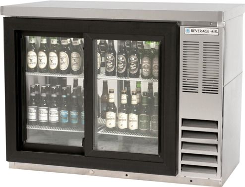 Beverage Air BB48HC-1-F-GS-S-27 Stainless Steel Refrigerated Food Rated Back Bar Storage Cabinet, 48