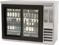 Beverage Air BB48HC-1-F-PT-S-27 Stainless Steel Food Rated Pass-Through Sliding Glass Door Back Bar Refrigerator with 2" Thick Top - 48", 12.1 cu. ft. Capacity, 5 Amps, 1/4 HP Horsepower, 1 Phase, 4 Number of Doors, 2 Number of Kegs, 4 Number of Shelves, 60 Hertz, 115 Voltage, 33° - 41° Temperature Range, 36" W x 18.50" D x 29.50" H Interior Dimensions, Counter Height Top, Narrow Nominal Depth, Side Mounted Compressor Location (BB48HC-1-F-PT-S-27 BB48HC 1 F PT S 27 BB48HC1FPTS27) 