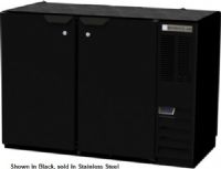 Beverage Air BB48HC-1-F-PT-S Refrigerated Pass-Thru Back Bar Open Food Rated Refrigerator, 48"W, Two section, 1/3 HP, 48" W, 34" H, 13.6 cu. ft., 4 solid doors, 4 epoxy coated steel shelves, 2- 1/2 barrel keg, Galvanized sub top, LED interior lighting, R290 Hydrocarbon refrigerant, Right-mounted self-contained refrigeration, Stainless Steel  Exterior finish (BB48HC-1-F-PT-S BB48HC 1 F PT S BB48HC1FPTS) 