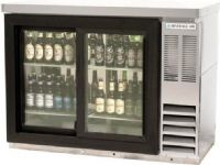 Beverage Air BB48HC-1-GS-PT-S-27 Stainless Steel Pass-Through Back Bar Refrigerator with Sliding Glass Doors and Stainless Steel Top - 48", 12.1 cu. ft. Capacity, 5 Amps, 60 Hertz, 1 Phase, 115 Voltage, 1/4 HP Horsepower, 4 Number of Doors, 2 Number of Kegs, 4 Number of Shelves, 35° - 40° Temperature Range, 36" W x 18.50" D x 29.50" H Interior Dimensions, Counter Height Top, Side Mounted Compressor Location (BB48HC-1-GS-PT-S-27 BB48HC 1 GS PT S 27 BB48HC1GSPTS27) 