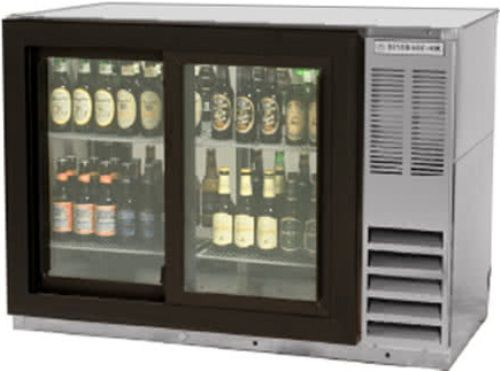 Beverage Air BB48HC-1-GS-S Stainless Steel Back Bar Refrigerator with 2 Sliding Glass Doors - 48