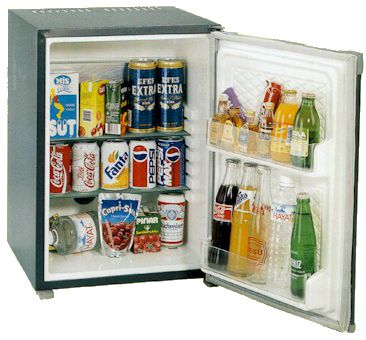 Equator BB-52 Silent Compact Absorption Refrigerator, 2 ft3 (25 12 oz. cans) Capacity, Black Body / Black Door (BB52 BB 52)