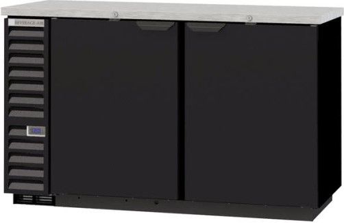 Beverage Air BB58HC-1-B Back Bar Refrigerator with 2 Solid Doors  - 59