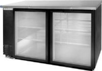 Beverage Air BB58HC-1-FG-B Black Food Rated Glass Door Back Bar Cooler with Two Doors - 59", 23.8 cu. ft. Capacity, 7.4 Amps, 60 Hertz, 1Phase, 115 Voltage, 1/3 HP Horsepower, 2 Number of Doors, 2 Number of Kegs, 4 Number of Shelves, Counter Height Top, Side Mounted Compressor Location, Swing Door Style, Glass Door, Food Rated, LED Lighting., 33° - 41°  Temperature Range (BB58HC-1-FG-B BB58HC 1 FG B BB58HC1FGB) 