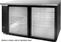 Beverage Air BB58HC-1-FG-S Stainless Steel Food Rated Glass Door Back Bar Cooler with Two Doors - 59", 23.8 cu. ft. Capacity, 7.4 Amps, 60 Hertz, 1Phase, 115 Voltage, 1/3 HP Horsepower, 2 Number of Doors, 2 Number of Kegs, 4 Number of Shelves, Counter Height Top, Side Mounted Compressor Location, Swing Door Style, Glass Door, Food Rated, LED Lighting., 33° - 41°  Temperature Range (BB58HC-1-FG-S BB58HC 1 FG S BB58HC1FGS) 