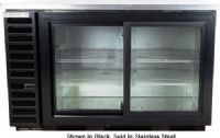 Beverage Air BB58HC-1-GS-S Back Bar Refrigerator with 2 Sliding Glass Doors - 59", 23.8 cu. ft. Capacity, 7.4 Amps, 60 Hertz, 1 Phase, 115 Voltage, 1/3 HP Horsepower, 2 Number of Doors, 2 Number of Kegs, 4 Number of Shelves, Counter Height Top Type, Sliding Door Style, Glass Door, LED lighting, Standard Nominal Depth, Can hold up to 416 - 12 oz. bottles, 504 - 12 oz. cans, or 341 long neck bottles, Stainless Steel Exterior Finish (BB58HC-1-GS-S BB58HC 1 GS S BB58HC1GSS) 
