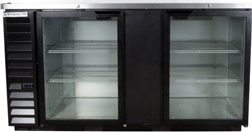 Beverage Air BB68HC-1-G-B Back Bar Refrigerator with 2 Glass Doors 115V - 69