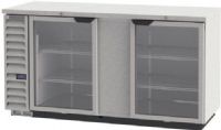 Beverage Air BB68HC-1-G-S Back Bar Refrigerator with 2 Glass Doors 115V - 69", 28 cu. ft. Capacity, 7.4 Amps, 60 Hertz, 1 Phase, 115 Voltage, 1/3 HP Horsepower, 2 Number of Doors, 3 Number of Kegs, 4 Number of Shelves, Counter Height Top, Swing Door Style, Glass Door, Side Mounted Compressor Location, 30° - 45° Degrees F Temperature Range, Can hold up to 526 - 12 oz. bottles, 648 - 12 oz. cans, or 411 long neck bottles, Stainless Steel Exterior Finish (BB68HC-1-G-S BB68HC 1 G S BB68HC1GS) 