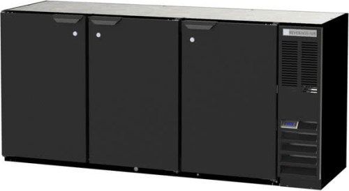 Beverage Air BB72HC-1-B Back Bar Refrigerator with 3 Solid Doors - 72