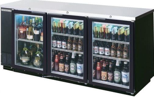 Beverage Air BB72HC-1-F-PT-B-27 Refrigerated Open Food Rated Back Bar Pass-Thru Storage Cabinet, 72