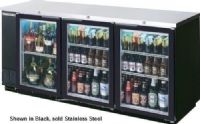 Beverage Air BB72HC-1-G-PT-S-27 Stainless Steel Glass Door Pass-Through Back Bar Refrigerator with 2" Stainless Steel Top -  72", 19.4 cu. ft. Capacity, 5 Amps, 60 Hertz, 1 Phase, 115 Voltage, 1/4 HP Horsepower, 6 Number of Doors, 3 Number of Kegs, 6 Number of Shelves, Counter Height Top, Swing Door Style, Glass Door, Narrow Nominal Depth, 2" thick reinforced stainless steel top,  Environmentally-safe R290 refrigerant (BB72HC-1-G-PT-S-27 BB72HC 1 G PT S 27 BB72HC1GPTS27) 