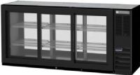Beverage Air BB72HC-1-GS-PT-B Black Glass Door Pass-Through Back Bar Refrigerator -  72", 19.4 cu. ft. Capacity, 5 Amps, 60 Hertz, 1 Phase, 115 Voltage, 1/4 HP Horsepower, 6 Number of Doors, 3 Number of Kegs, 6 Number of Shelves, Below Counter Top, Sliding Door Style, Glass Door, Side Mounted Compressor Location, Environmentally-safe R290 refrigerant (BB72HC-1-GS-PT-B BB72HC 1 GS PT B BB72HC1GSPTB) 