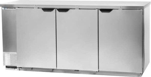 Beverage Air BB78HC-1-S Back Bar Refrigerator with 3 Solid Doors - 79