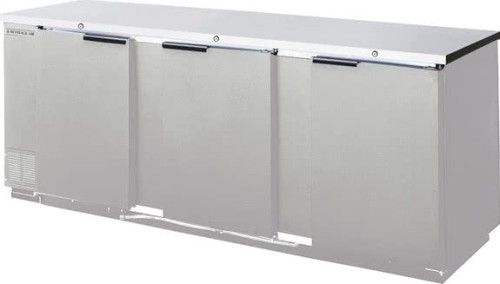 Beverage Air BB94HC-1-F-S Stainless Steel Food Rated Solid Door Back Bar Cooler with Three Doors - 94