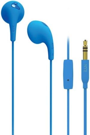 iLuv BBGUMTALKSBL Bubble Gum Talk Flexible Jelly-type Stereo Earphones with Mic and Remote, Blue; For all iPhone, all iPod touch, all iPod nano, all iPad Air, alll iPad, all Galaxy S series, all Galaxy Note series, all Galaxy Tab series, LG, HTC, and other smartphones, tablets and 3.5mm audio devices; Ultra-lightweight, comfortable design; UPC 639247139282 (BBGUMTALKS-BL BBGUMTALKS) 