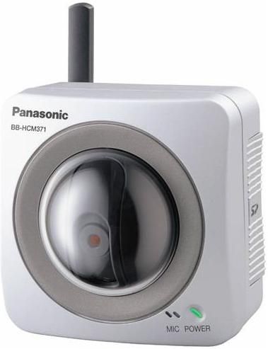 Panasonic BB-HCM371A Outdoor Wireless Network Camera with 2-Way Audio, 802.11b/g Wireless Communication & Ethernet Connection, 640 x 480 at 12 fps Motion JPEG, 320 x 240 at 30 fps Motion JPEG, 160 x 120 at 30 fps Motion JPEG Video Resolution, JPEG-Motion JPEG File Formats, -45 / 20 Tilt/Swivel, UPC 037988809776 (BB HCM371A BBHCM371A BB-HCM371A)