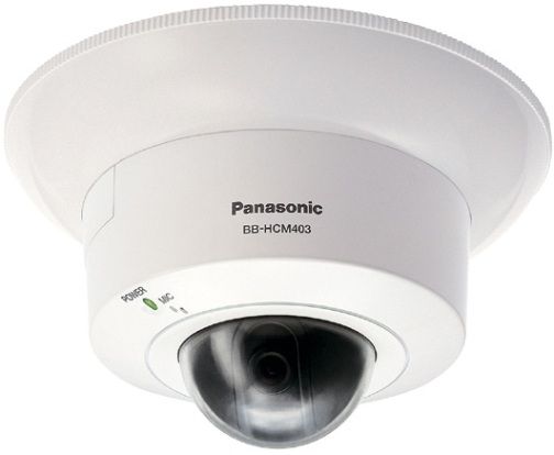 Panasonic BB-HCM403A PoE (Power Over Ethernet) Dome Network Camera with 2-Way Audio Capability, Up to 10x digital zoom, Image Sensor 1/4