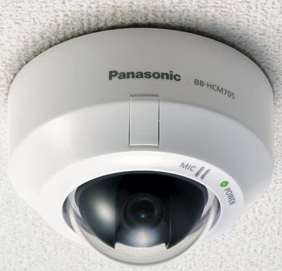 Panasonic BB-HCM705A Fixed MP H.264 Dome POE Indoor Network Camera; JPEG (3 levels), MPEG-4, H.264 Image Compression; 1280 x 960, 640 x 480, 320 x 240, 192 x 144 Quality Video Resolution; JPEG (favor clarity, standard, favor motion) Image Quality Image Quality; Max. 30 frames/sec (640 x 480, 320 x 240 or 192 x 144) Frame Rate, UPC 037988845590 (BBHCM705A BBHCM705 BB HCM705A)