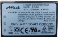 Optoma BB-PK12ALIS Model AP-60 Lithium-Ion Battery Pack For use with PK120 Projector, 3.7V 1200 mAh / 4.44Wh, UPC 796435090326 (BBPK12ALIS BB PK12ALIS AP60 AP 60)  