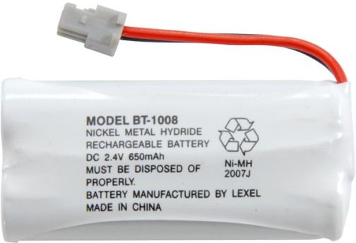 Uniden BBTG0645001 model BT-1008 Rechargeable Phone Battery, Genuine Original UNIDEN Battery shipped with Uniden phones, Nickel Metal Hydride NiMH, DC 2.4V, 650mAh, Manufactured by Lexel for Uniden in China, Works with DECT 2060 DECT 2080 DECT 2080-3 DWX207 WXI2077 43-269 BT-1008S CAS-D6325 BT1008 DCX200 23-956 DWX207 (BBT-G0645001 BBTG-0645001 BT1008 BT 1008)