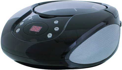 GPX BC112B Radio/CD Player BoomBox, Integrated Speaker Form Factor, CD-DA Audio Formats, LED Screen Type, 8 Hour Maximum Battery Run Time, Red Screen Illumination Color, UPC 047323111204 (BC112B BC-112B BC 112B)