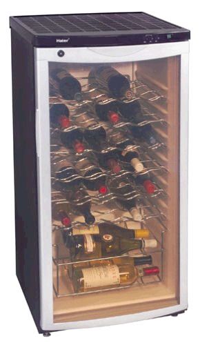 Haier BC112G Wine Cellar 30 Bottle Capacity , Security Lock with Key, electronic thermostat and LED readout (BC112-G, BC112 G, BC 112G, BC-112G)