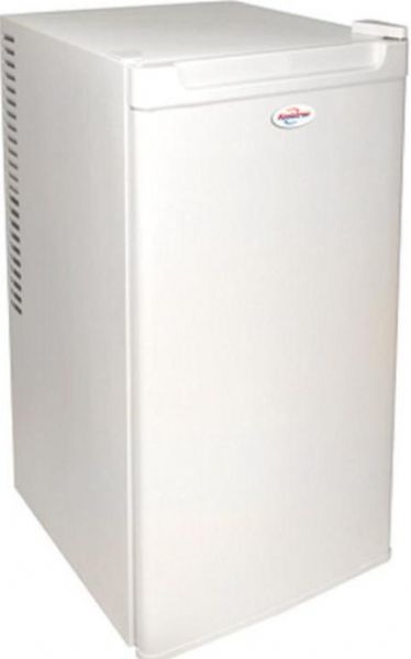 Koolatron BC88W Foot Compact Refrigerator, 3.1 cubic feet Capacity, 28-50F Temperature Range, Adjustable Thermostat, Integrated Door Storage, Beverage Can Dispenser, Adjustable Shelves, Reversible Door, Space saver design with tiny 18.5