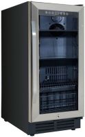 Avanti BCA3115S3S Beverage Center with Digital Temperature Controls - 15", Built-In Fan, Security Lock, 2 Shelves, Automatic Defrost, Right Hinge Side, 3.1 Cu. Ft. Capacity Net Capacity, Digital Temperature Control Type, Built-In or Free Standing Installation, Temperature Range: 39° - 50° F, Basket For Additional Storage Options, Removable & Adjustable Glass Shelves, Stainless Steel Door Color, Black Cabinet Color, UPC 079841311538 (BCA3115S3S BCA 3115 S3S BCA-3115-S3S) 