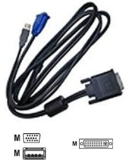 Optoma BC-MDVGXX02 Cable for EP737 Projector, 1.8 mt, M1-D to VGA/USB(A), Old P/N 42.85804.001 (BC MDVGXX02 BCMDVGXX02 4285804001, 42.85804.001)