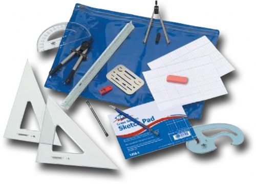 Alvin BDK-1MD Beginner's Mechanical Drafting Kit; A convenient way for  students to eliminate guesswork, save time, and work with consistent  equipment; Dimensions 16 x 12 x 0.25; Weight 1.84 lbs; UPC 088354007708 (