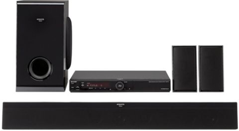 Sharp BD-MPC41U model Aquos Home theater system, Speaker system, Blu-ray disc player / AV receiver Components, Surround Sound Sound Output Mode, Dolby Pro Logic II, Dolby Digital, DTS decoder, Dolby TrueHD, DTS-HD Master Audio Built-in Decoders, 5.1 channel Surround System Class, 1020 Watt Output Power / Total, Radio tuner - FM - digital Type, 20 preset stations Preset Station Qty, Blu-ray disc player Type (BD-MPC41U BD MPC41U BDMPC41U)