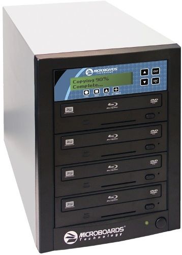 Microboards BD PROV3-04 CopyWriter Pro Blu-ray 4-Recorder Tower Duplicator, 500 GB hard drive for dynamic BD, DVD and CD image archival, Supported Formats BD-R, BD-R DL, BD-RE, DVD-Video, DVD-R, DVD-DL, DVD+R, all CD formats, Track Extraction, Copy + Verify Verification, PrassiTech Zulu2 disc mastering software, UPC 678621030463 (BDPROV304 BD-PROV3-04 BDPROV3-04 BD-PROV304 BD PROV3 04)