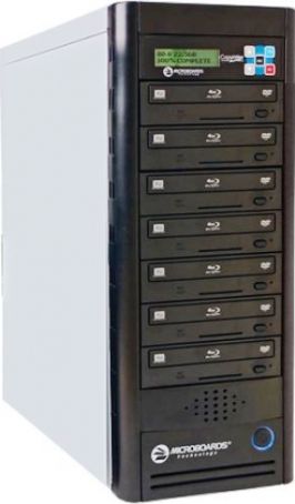 Microboards BD PROV3-07 CopyWriter Pro Blu-ray 7-Recorder Tower Duplicator, 500 GB hard drive for dynamic BD, DVD and CD image archival, Supported Formats BD-R, BD-R DL, BD-RE, DVD-Video, DVD-R, DVD-DL, DVD+R, all CD formats, Track Extraction, Copy + Verify Verification, PrassiTech Zulu2 disc mastering software (BDPROV307 BD-PROV3-07 BDPROV3-10 BD-PROV307 BD PROV3 07)