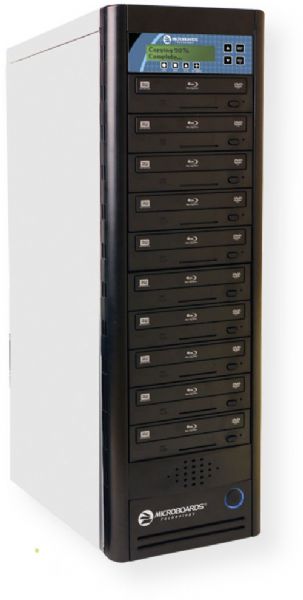 Microboards BD PROV3-10 CopyWriter Pro Blu-ray 10-Recorder Tower Duplicator, 500 GB hard drive for dynamic BD, DVD and CD image archival, Supported Formats BD-R, BD-R DL, BD-RE, DVD-Video, DVD-R, DVD-DL, DVD+R, all CD formats, Track Extraction, Copy + Verify Verification, PrassiTech Zulu2 disc mastering software (BDPROV310 BD-PROV3-10 BDPROV3-10 BD-PROV310 BD PROV3 10)