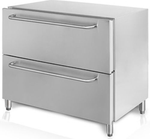 Summit BDR190CSS Complete Stainless Steel Two-drawer Refrigerator with Towel Bar Handles, 6.7 cu.ft. Capacity, U.L. approved for built-in or free-standing use, Two slide-out drawers, Automatic defrost, Fully wrapped stainless steel drawers and cabinet, Professional stainless steel handles, Interior light, Adjustable thermostat, UPC 761101001074 (BDR-190CSS BDR1 90CSS BDR190CS BDR190C BDR190)