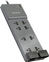 Belkin BE108200-06 Office Series Surge suppressor, 8 Receptacles, 1 Input Connectors, Cable TV Phone line Dataline Surge Protection, Standard Surge Suppression, 3550 Joules Surge Energy Rating, 43 dB EMI/RFI Noise Filtration, 1 x power cable - integrated - 12 ft Cables Included, UPC 722868599570 (BE10820006 BE108200-06 BE108200 06) 