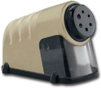X-Acto BE41 Model 41 High-Volume Electric Sharpener; Durable metal construction and large shavings receptacle ideal for high volume locations; Internal cooling mechanism prevents motor from overheating; Adjustable pencil guide sharpens various pencil sizes and types; Non-skid feet for safety; No electrical draw when not in use; UL listed; Black/beige body; UPC 079946016062 (XACTOBE41 XACTO BE41 X ACTO BE 41 XACTO-BE41 X-ACTO BE-41) 