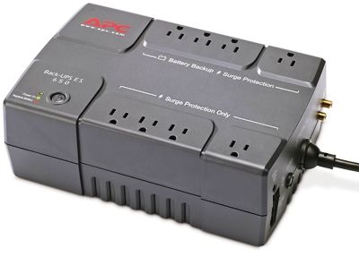 APC BE650R Back-UPS ES, 390 Watts/650 VA, Input 120V/Output 120V, Battery replacement without tools, Disconnected battery notification, Intelligent battery management, LED status indicators, USB connectivity, Input Frequency 50/60 Hz, Alternative to BE650BB (BE-650R BE650-R BE650 BE-650)