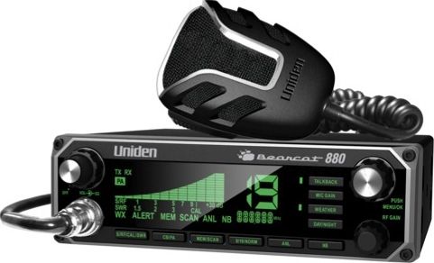 Uniden BEARCAT-880 CB Radio with 7 Color Display Back, 7-Color Backlighting, Noise Cancelling Mic, Talkback, Radio Diagnostics, 6 Pin Noise Canceling Mic, Wireless Mic Compatible, Digital SRF / SWR Meter, Frequency Display, NOAA Weather, Squelch Control, ANL / Noise, Blanker, Memory Scan, RF Gain, Microphone Gain, Instant Channel 9/19, CB / PA, Channel Indicator, Includes 6 Pin to 4 Pin Adapter, UPC 050633550496 (BEARCAT880 BEARCAT-880 BEARCAT 880)