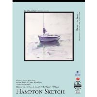 Bee Paper BEE-825T50-1824 Hampton Sketch Pad 18" x 24"; Hampton sketch paper is a hard, clean, natural white sheet with excellent erasing qualities; The textured, toothy surface is excellent for dry media; 60 lb; (98 gsm); 18" x 24"; Tape Bound; 50 Sheets; Shipping Weight 3.68 lbs; Shipping Dimensions 18.00 x 0.30 x 24.00 inches; UPC 718224016843 (BEEPAPERBEE825T501824 BEEPAPER-BEE825T501824 BEE-PAPER-BEE-825T50-1824 BEE825T501824 DRAWING SKETCHING) 