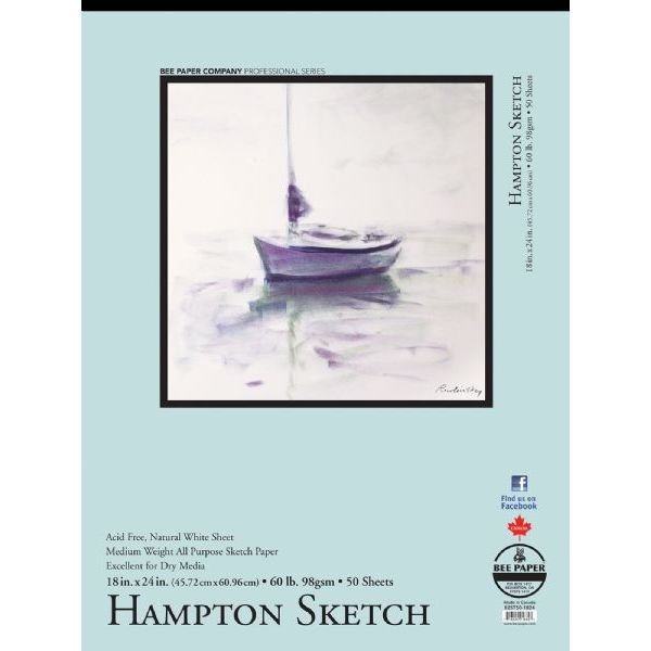 Bee Paper BEE-825T50-1824 Hampton Sketch Pad 18