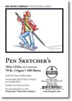 Bee Paper BEE-925P100-1824 Pen Sketcher's Sheets 18" x 24"; Smooth surface, natural white sheet, heavyweight sketch paper is an excellent choice for pencils and ballpoint pens; Designed for detailed work; 70 lb. (114 gsm); 18" x 24"; 100 Sheets; Dimensions 18" x 0.65" x 24"; Weight 7.90; UPC 718224201553 (BEEPAPERBEE925P1001824 BEE PAPER BEE925P1001824 BEE 925P100 1824 BEE-925P100-1824 B925P100-1824) 