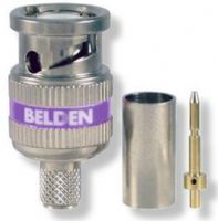 Belden 1505ABHD3 High-Definition 3-Piece BNC Compression Connector RG59, Purple Color and Polished Nickel Finish, Pack of 50; The Belden BNC is designed by Belden to fit its most popular coax cable; Center pin is crimped in place with easy installation tool; Comes with Belden's patented extended head knurl nut design for easy grip installation; Color Coded to Cable; True 75 Ohm Performance; Weight 2.6 lbs; UPC 013039256317 (BELDEN-1505ABHD3 BELDEN1505ABHD3 1505A BHD3) 