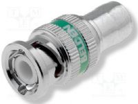 Belden 1855ABHD1 BNC HD Connector 22-24 AWG, Pack of 50, Green Color; 1-Piece Compression type; Polished Nickel Finish; 75 Ohms impedance; Designed to fit with Brilliance cable creating the perfect cable-to-connector combination; Extended BNC Head Knurl nut design to ease identification and installation; Weight 2.5 lbs; UPC BELDEN1855ABHD1 (BELDEN1855ABHD1 BELDEN-1855ABHD1 1855A BHD1 1855A-BHD1) 