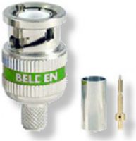 Belden 1855ABHD3 RG6BNC HD Connector, Pack of 50, Green Color; HD Brilliance Series; Connector Type, HD BNC Coaxial; Straight Plug Body Style; Crimp Coaxial Termination; 75 ohm impedance; Cable Connector Mounting; Weight 2.5 lbs; UPC BELDEN1855ABHD3 (BELDEN1855ABHD3 BELDEN-1855ABHD3 1855A BHD3 1855A-BHD3) 