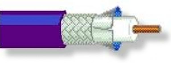 Belden BEL-1505A0071000 Model 1505A Coaxial Cable, RG-59/U Type, Violet Color; 20 AWG solid .032